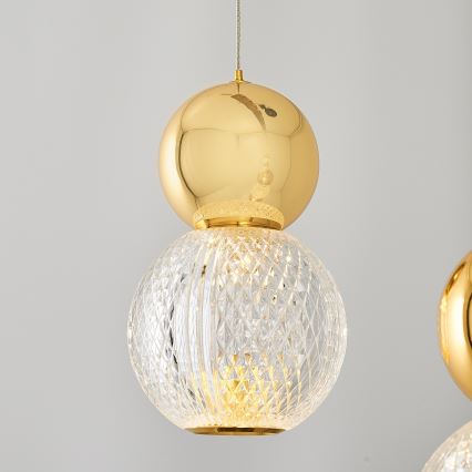 LED ljuskrona på vajer CREMONA LED/27W/230V 3000K guld