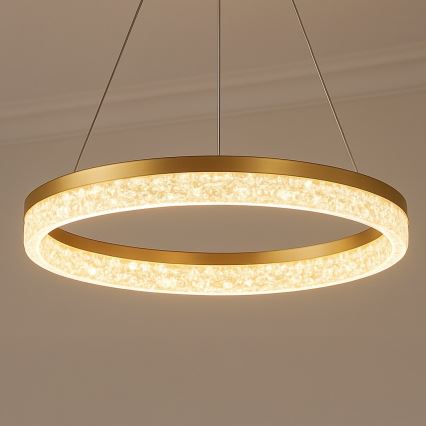 LED-ljuskrona på vajer GALA LED/25W/230V Ø 50 cm, guld