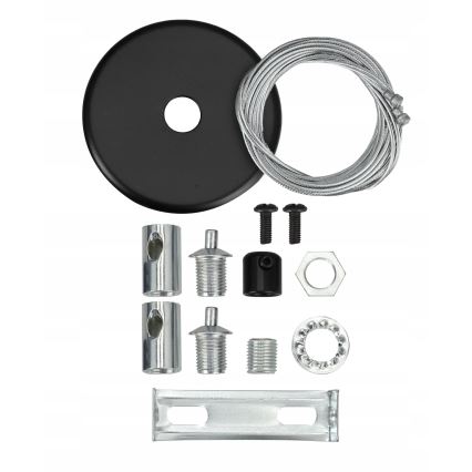 LED-ljuskrona på vajer LED/44W/230V 3000K 120 cm svart