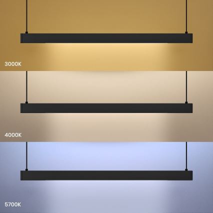 LED-ljuskrona på vajer LINEA LED/36W/230V 3000/4000/5700K CRI 90 svart