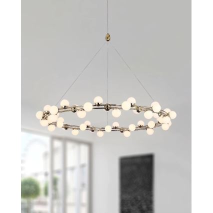 LED-ljuskrona på vajer MARS LED/50W/230V 3000K guld