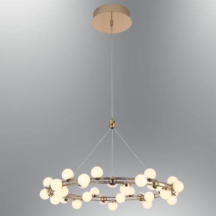 LED-ljuskrona på vajer MARS LED/50W/230V 3000K guld
