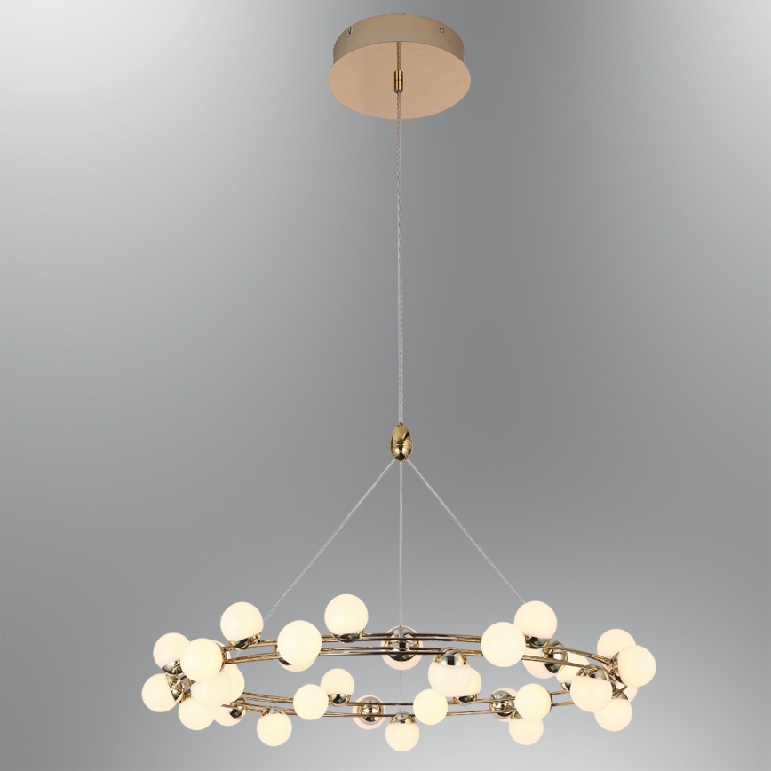 LED-ljuskrona på vajer MARS LED/50W/230V 3000K guld