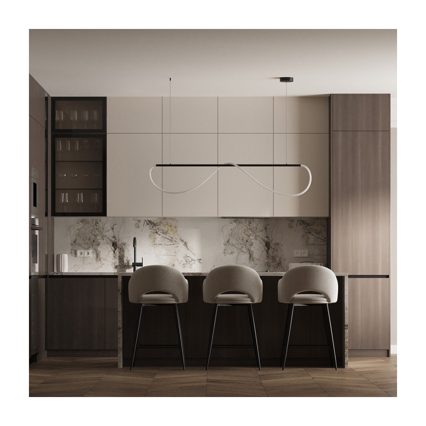 LED-ljuskrona på vajer MELECA LED/36W/230V 3000/4000/6000K 160 cm svart