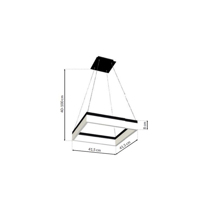 LED-ljuskrona på vajer NERO LED/32W/230V