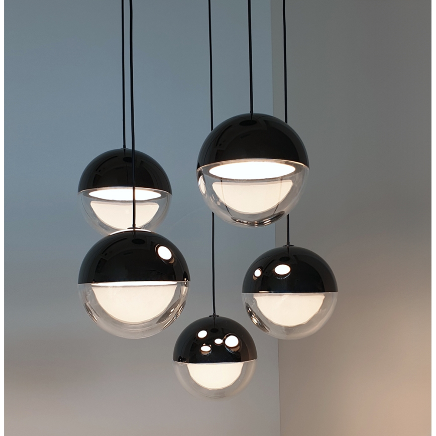 LED-ljuskrona på vajer ZIREA LED/30W/230V svart