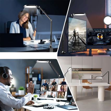 LED Ljusreglerad beröring flexibel bordslampa POINTIQ LED/15W/230V 3000-6500K CRI 96 svart