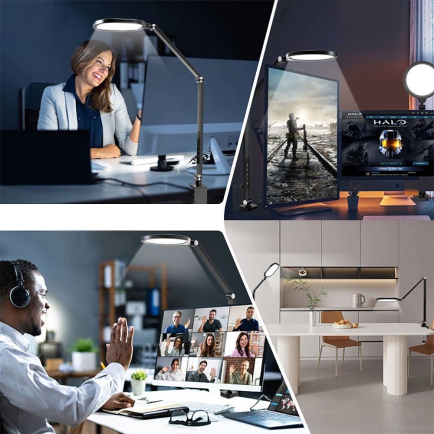 LED Ljusreglerad beröring flexibel bordslampa POINTIQ LED/15W/230V 3000-6500K CRI 96 svart