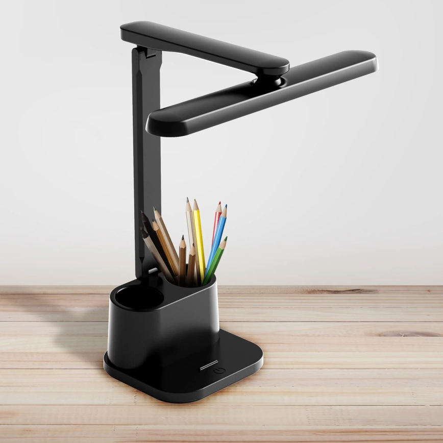 LED ljusreglerad bordslampa touch BARI LED/6W/230V svart