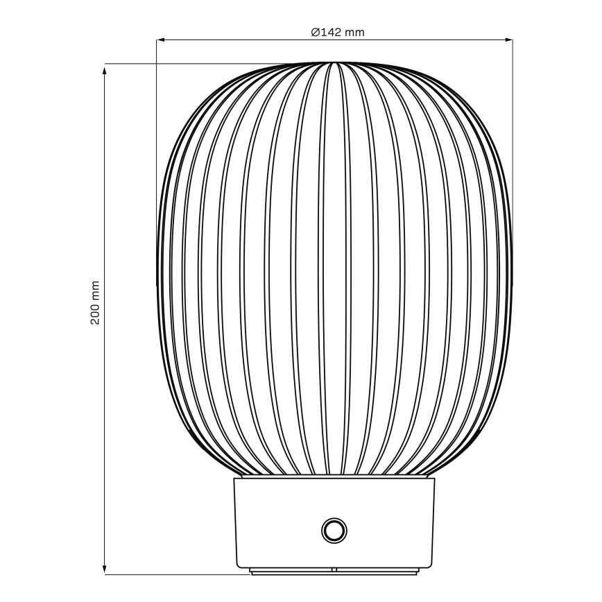 LED ljusreglerad bordslampa touch LATTE LED/1,8W/5V USB 2000 mAh guld/vit