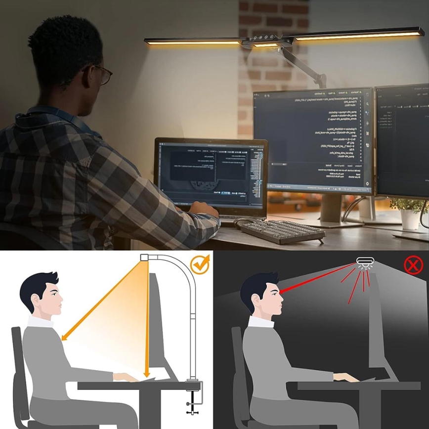 LED Ljusreglerad beröring flexibel bordslampa POINTIQ LED/24W/230V 3000-6500K CRI 92 svart