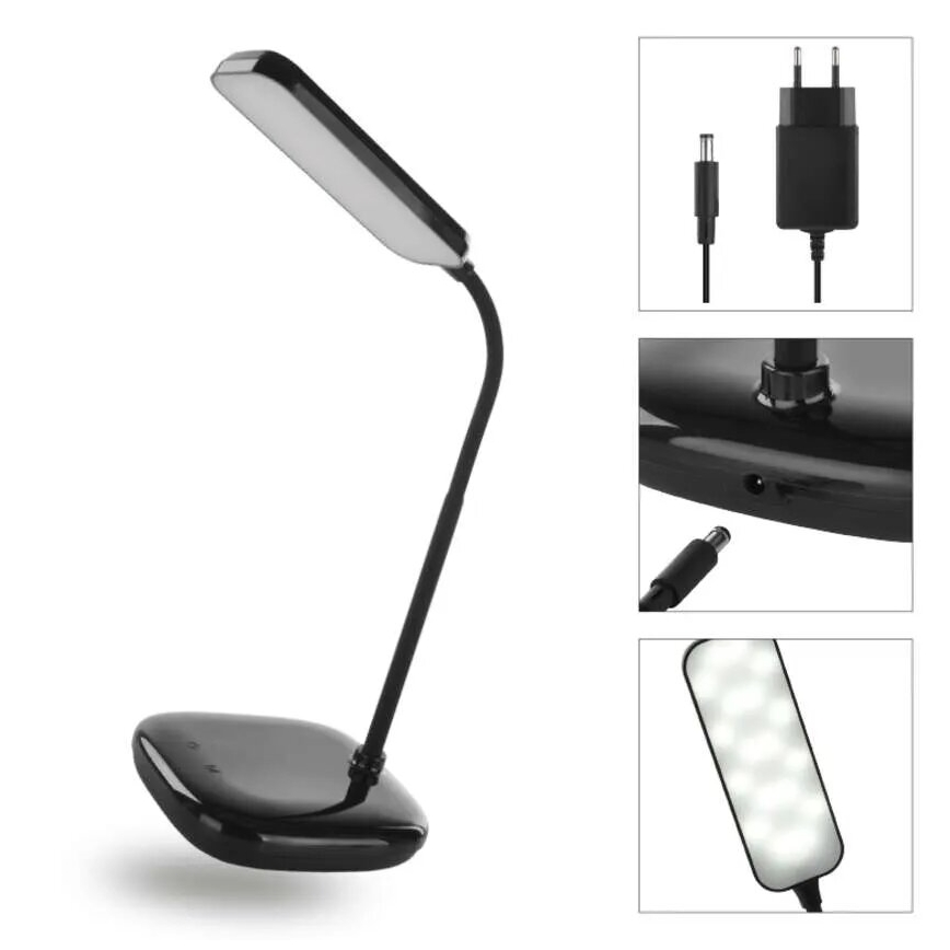 LED Ljusreglerad flexibel bordslampa LED/12W/230V 3000K/4000K/6500K svart