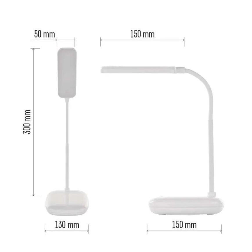 LED Ljusreglerad flexibel bordslampa LED/12W/230V 3000K/4000K/6500K vit