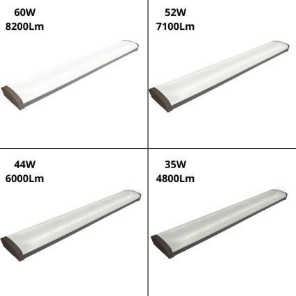 LED Ljusreglerad fluorescerande belysning LED/35W/44W/52W/60W/230V 4000K 120 cm