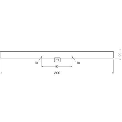 LED Ljusreglerad fluorescerande tub S14d/3W/230V 2700K 30 cm CRI 90 - Osram