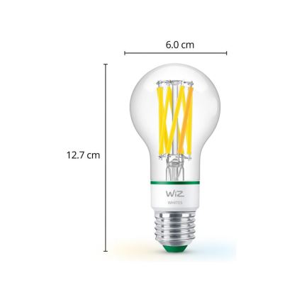 LED Ljusreglerad glödlampa A60 E27/4,3W/230V 2700-4000K CRI 90 Wi-Fi - WiZ