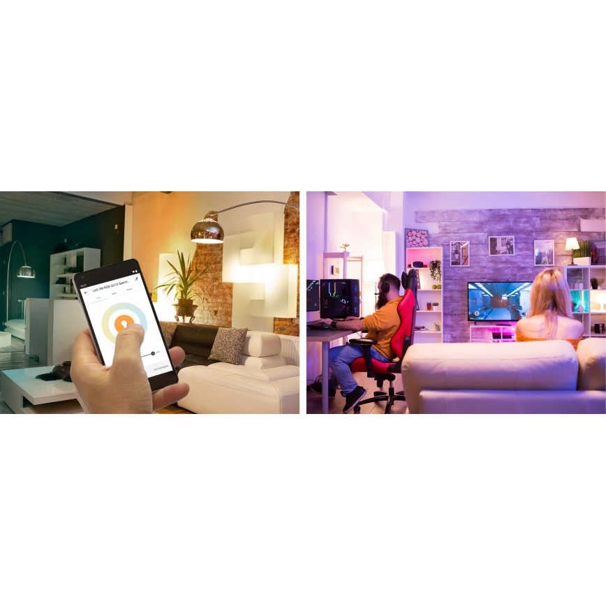 LED Ljusreglerad glödlampa A60 E27/5W/230V 2700-6500K Wi-Fi Tuya