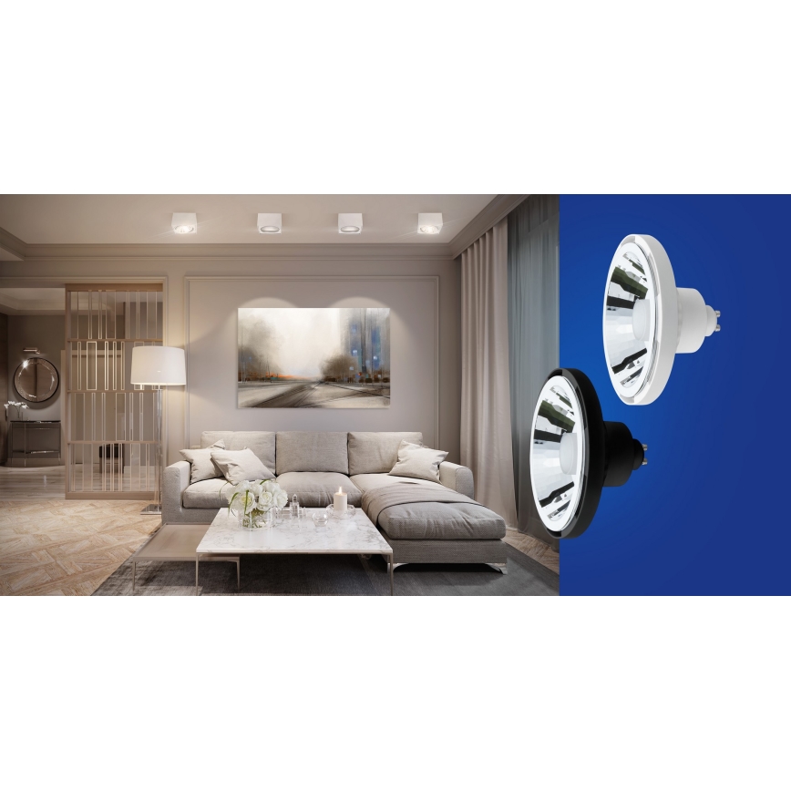 LED Ljusreglerad glödlampa AR111 GU10/10W/230V 3000-6500K Wi-Fi Tuya 30° vit