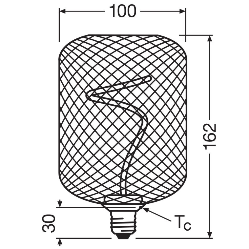 LED Ljusreglerad glödlampa DECOR FILAMENT E27/3,5W/230V 1800K svart - Osram