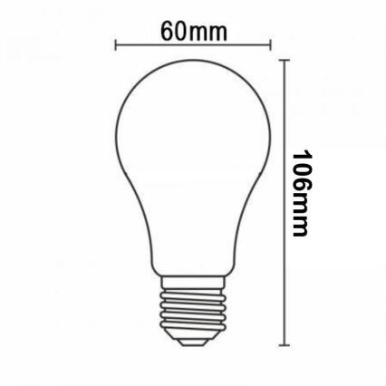 LED Ljusreglerad glödlampa FILAMENT A60 E27/7,5W/230V 4000K
