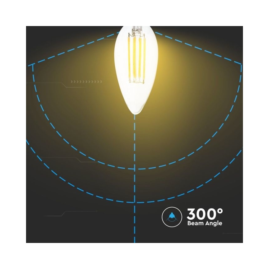 LED Ljusreglerad glödlampa FILAMENT E14/4W/230V 3000K
