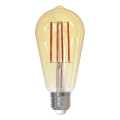 LED Ljusreglerad glödlampa FILAMENT VINTAGE ST64 E27/12W/230V 2000K