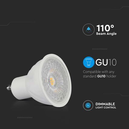 LED Ljusreglerad glödlampa GU10/6W/230V 4000K 110°