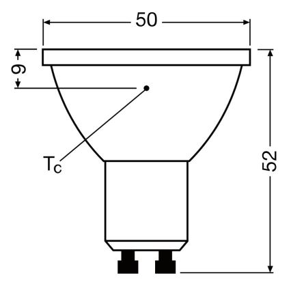 LED Ljusreglerad glödlampa PAR16 GU10/3,7W/230V 4000K CRI 90 - Osram