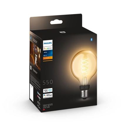 LED Ljusreglerad glödlampa Philips Hue WHITE FILAMENT G93 E27/7,2W/230V 2100K