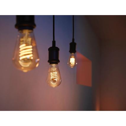 LED Ljusreglerad glödlampa Philips Hue WHITE FILAMENT ST64 E27/7W/230V 2100K