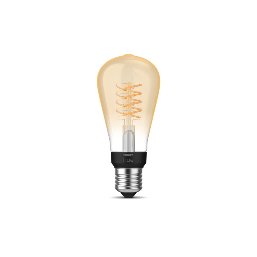 LED Ljusreglerad glödlampa Philips Hue WHITE FILAMENT ST64 E27/7W/230V 2100K