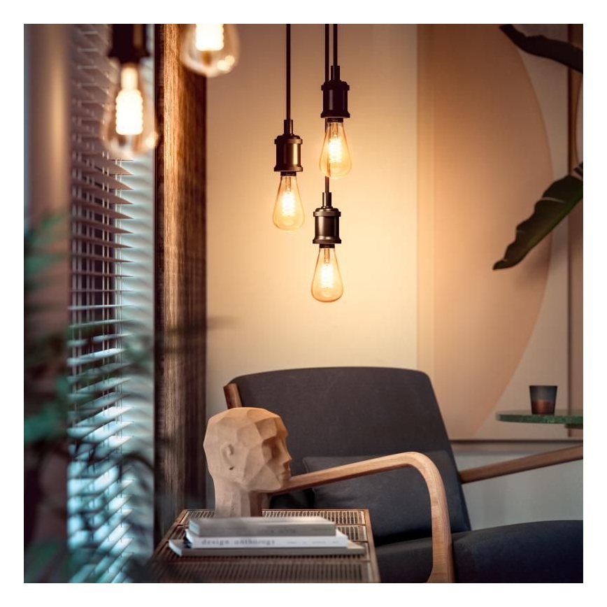 LED Ljusreglerad glödlampa Philips Hue WHITE FILAMENT ST72 E27/7W/230V 2100K