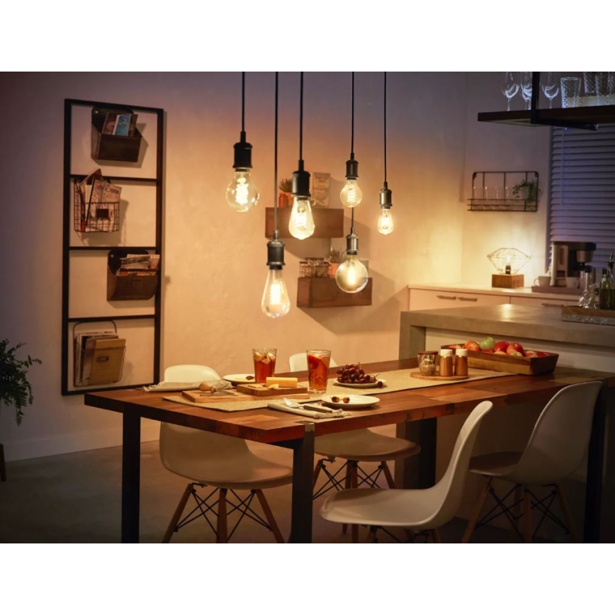 LED Ljusreglerad glödlampa Philips Hue WHITE FILAMENT ST72 E27/7W/230V 2100K