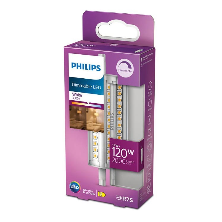 LED Ljusreglerad glödlampa Philips R7s/14W/230V 3000K 118 mm