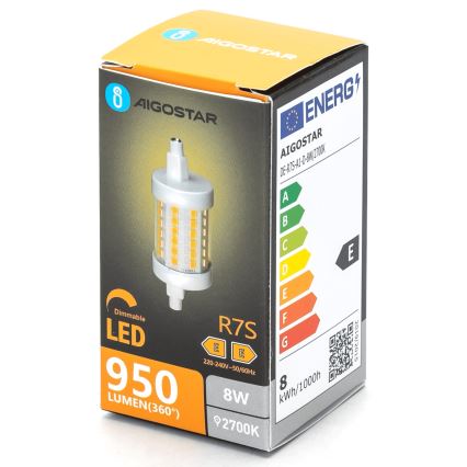 LED Ljusreglerad glödlampa R7s/8W/230V 2700K - Aigostar