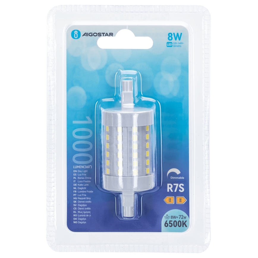 LED Ljusreglerad glödlampa R7s/8W/230V 6500K - Aigostar