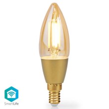 LED Ljusreglerad glödlampa Smartlife E14/4,9W/230V 1800-3000K Wi-Fi Tuya