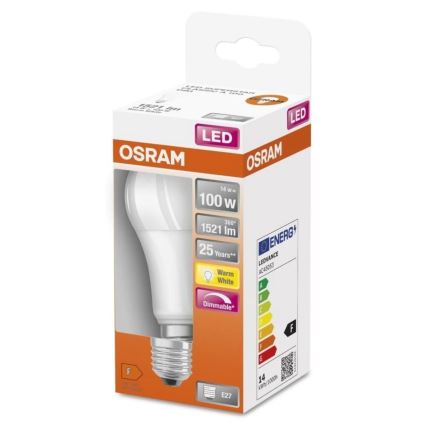 LED Ljusreglerad glödlampa SUPERSTAR E27/14W/230V 2700K - Osram