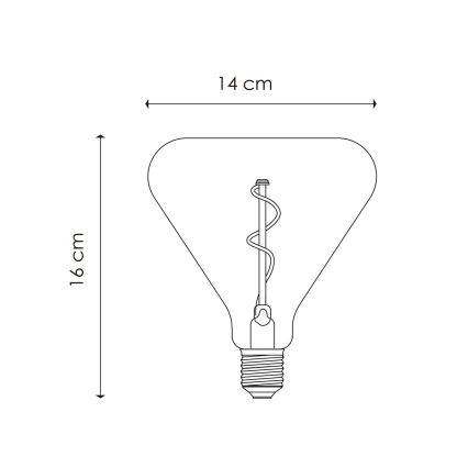 LED Ljusreglerad glödlampa VINTAGE EDISON E27/3W/230V 1800K