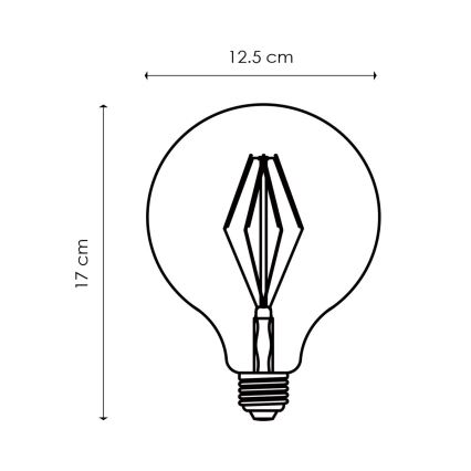 LED Ljusreglerad glödlampa VINTAGE EDISON G125 E27/4W/230V 2700K