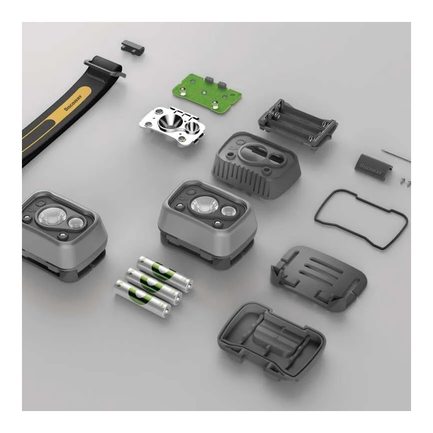 LED Ljusreglerad headlamp med sensor GP DISCOVERY CHW54 LED/3xAAA IPX5