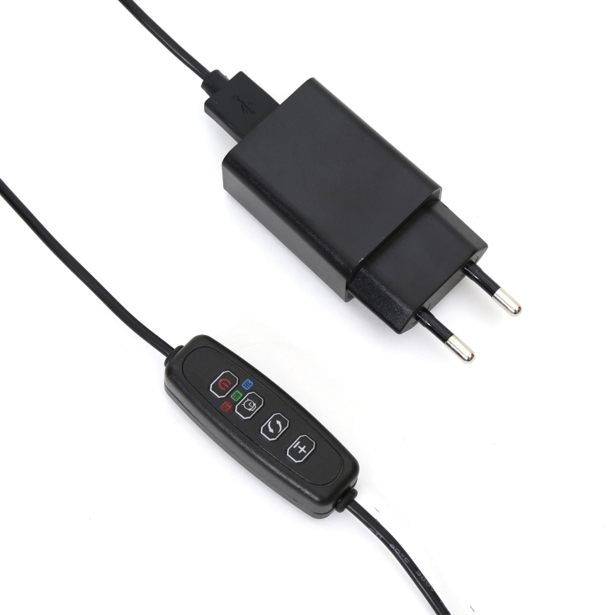 LED ljusreglerad lampa med klämma för växtbelysning LED/3W/230V svart