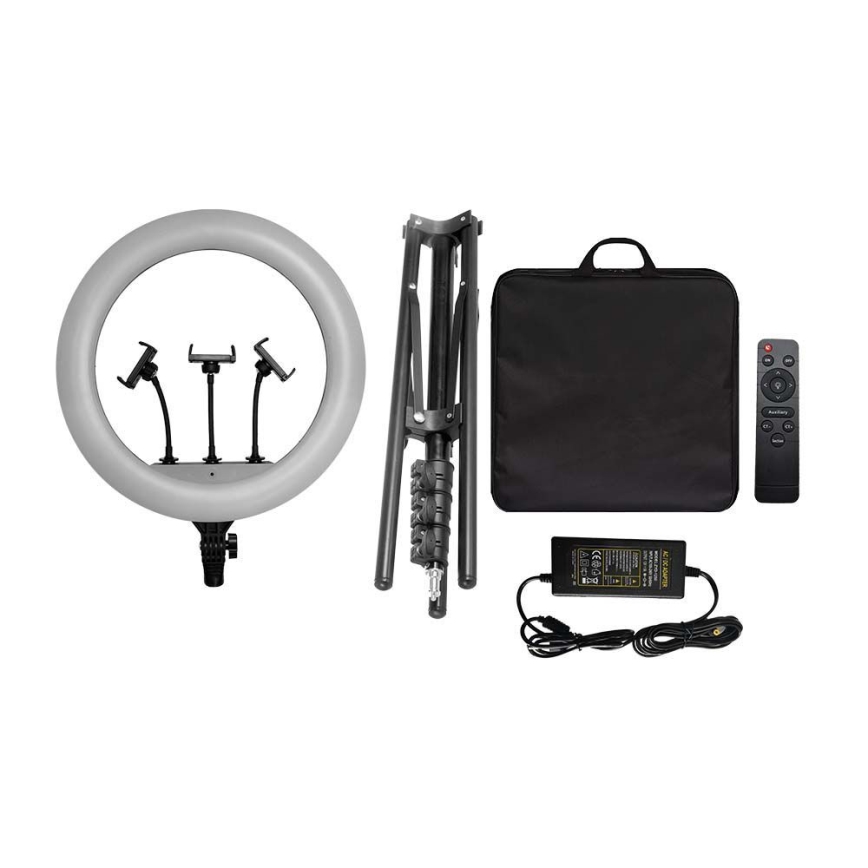 LED Ljusreglerad lampa med stativ och hållare för vloggning LED/55W/230V CRI 90 + fjärrkontroll