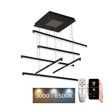 LED ljusreglerad ljuskrona på textilsladd LED/100W/230V 3000-6500K + fjärrkontroll