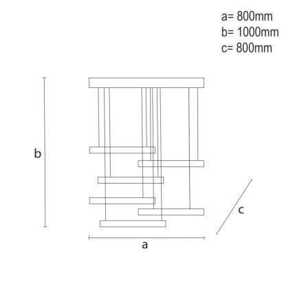 LED ljusreglerad ljuskrona på textilsladd LED/100W/230V 3000-6500K + fjärrkontroll