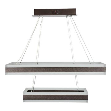 LED ljusreglerad ljuskrona på textilsladd LED/113W/230V 3000K brun