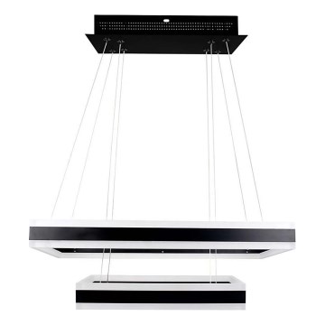 LED ljusreglerad ljuskrona på textilsladd LED/113W/230V 3000K svart