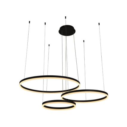 LED ljusreglerad ljuskrona på textilsladd LED/125W/230V 3000-6500K diameter 80 cm + fjärrkontroll