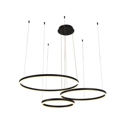 LED ljusreglerad ljuskrona på textilsladd LED/125W/230V 3000-6500K diameter 80 cm + fjärrkontroll