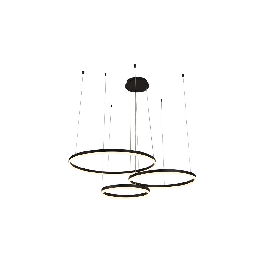 LED ljusreglerad ljuskrona på textilsladd LED/125W/230V 3000-6500K diameter 80 cm + fjärrkontroll